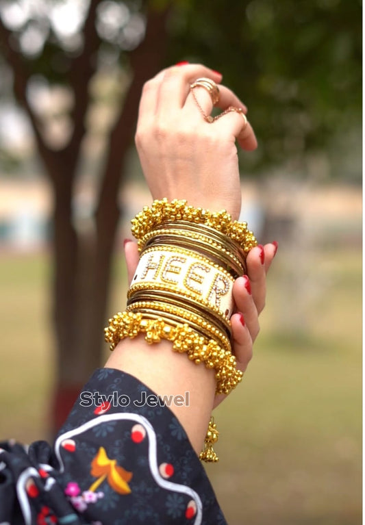Stones Bangles/Chori Set