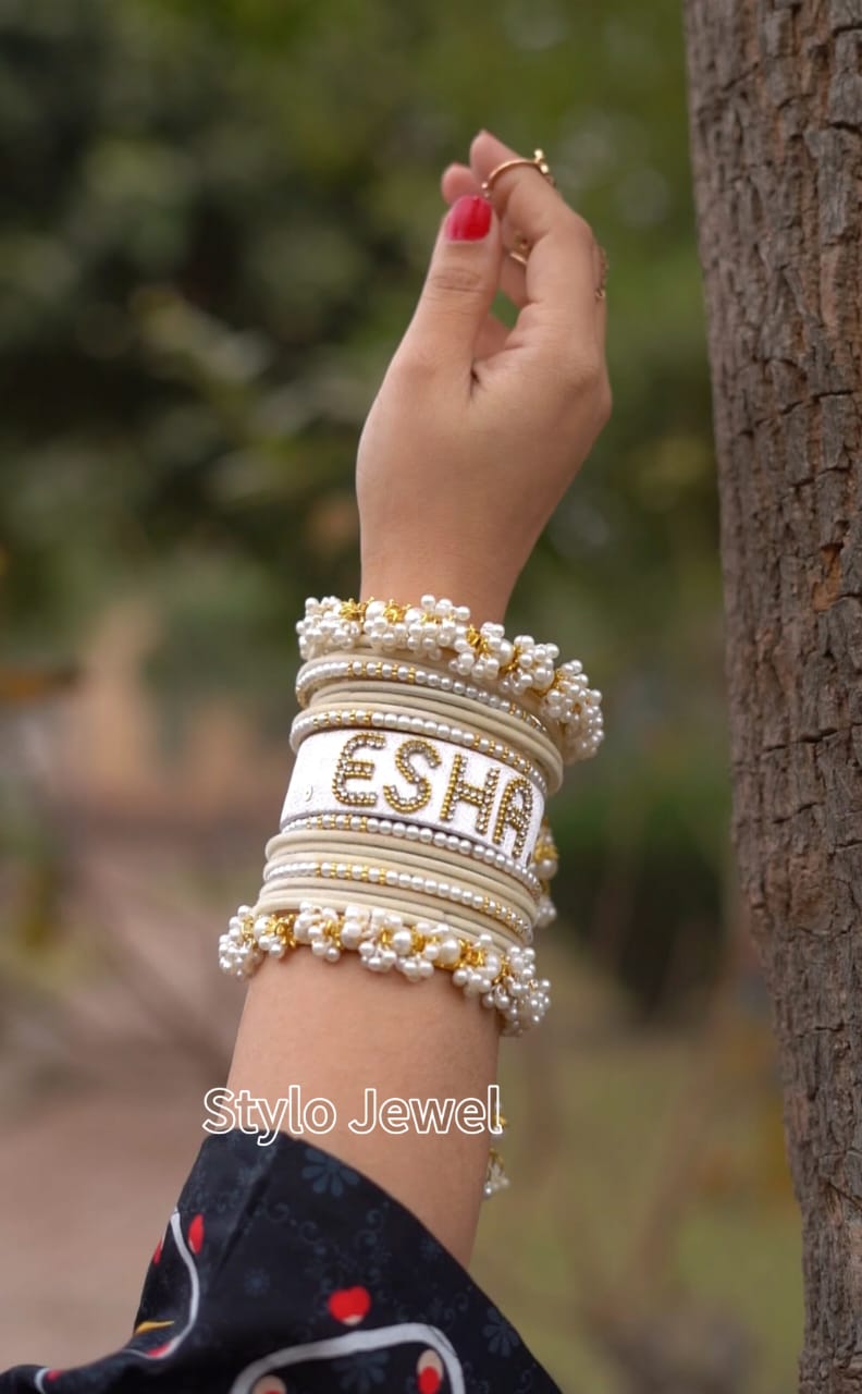Stones Bangles/Chori Set