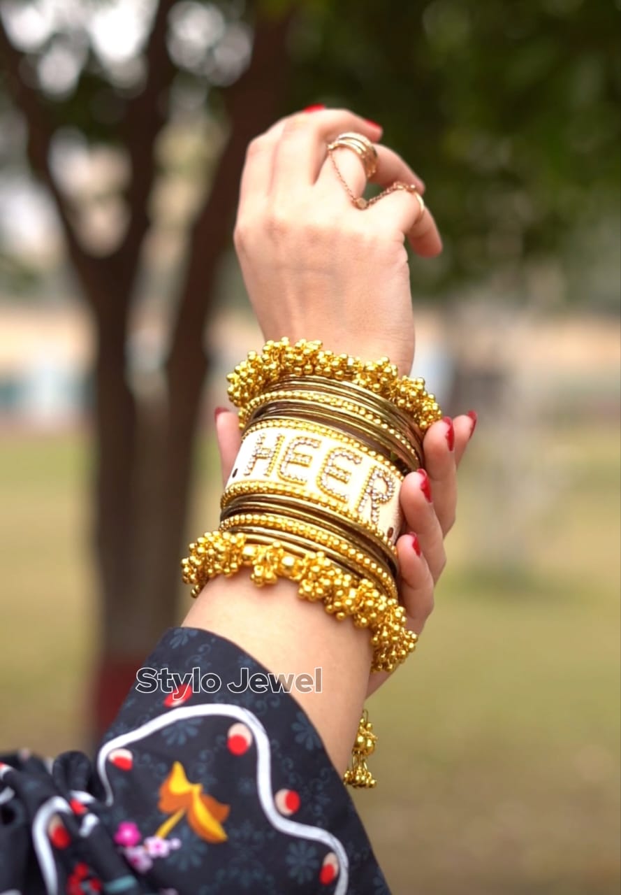 Stones Bangles/Chori Set